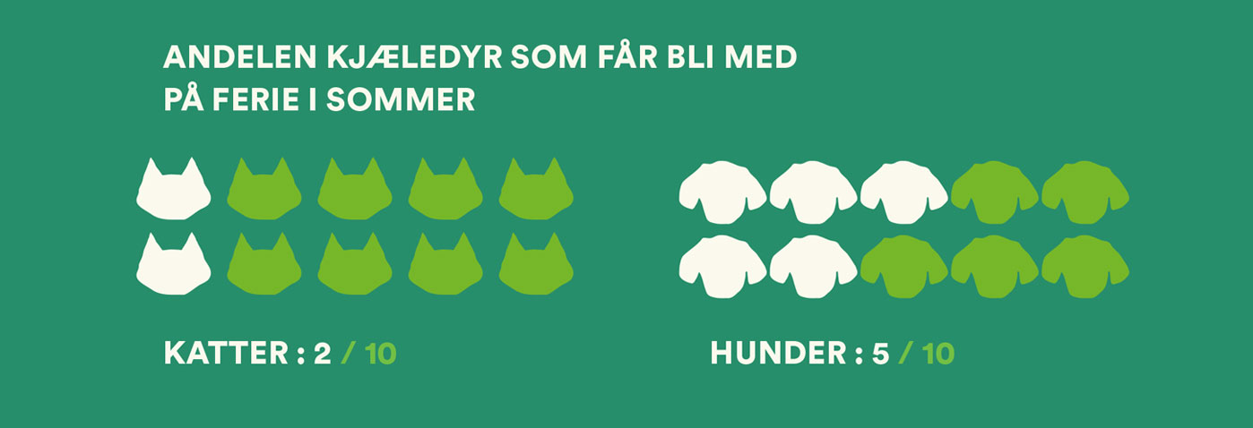 En av tre kjæledyr skal på ferie